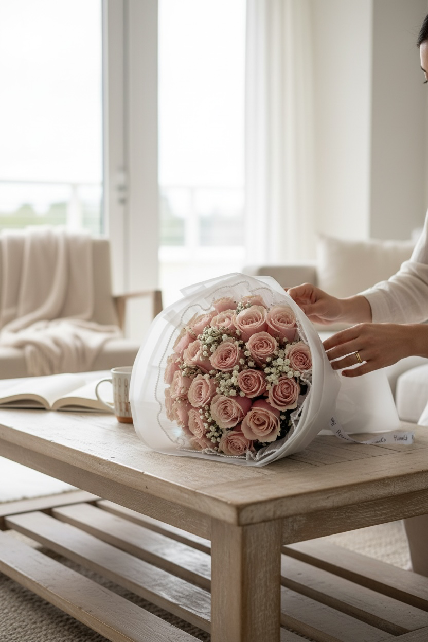 Classic Rose Bouquet With Greenery